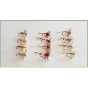 12 Dry Flies -Tupps, Kites Imp, Sandfly