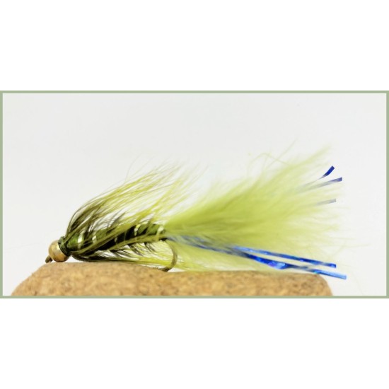 Blue Damsel Dry Fly pattern for trout fishing