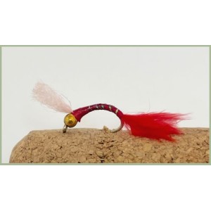 Goldhead Glass Epoxy Red Marabou