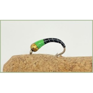 Barbless Goldhead Black & Green Okey Dokey