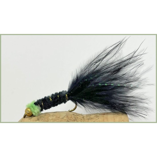 Goldhead black green Tadpole -Troutflies UK