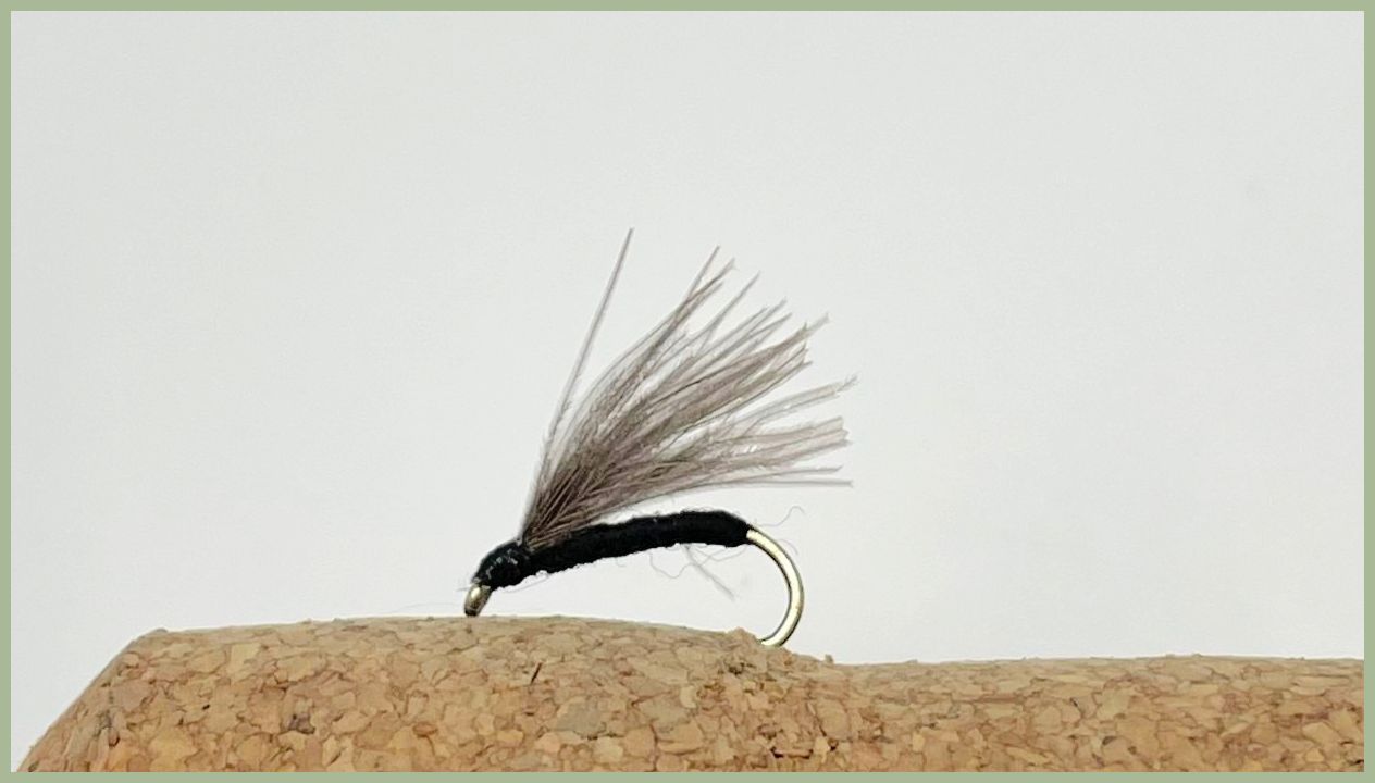 Black F Fly CDC trout fly - Troutflies UK