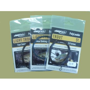 Airflo Polyleader Set 7 Leaders + Wallet Salmon Trout 5ft 10ft Fly Fishing  Line