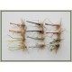 12 Barbless Mixed Coloured Unweighted Detached Daddy Long Legs