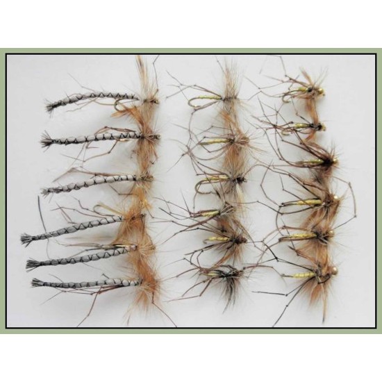 Daddy Long Legs trout Fishing flies multi pack, autumn fishing flies